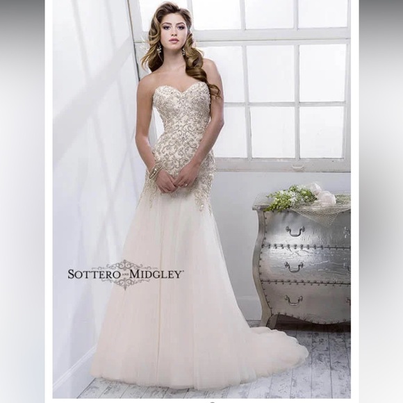 Sottero and Midgley Couture Collection Quincy-4SN805LU Size 10 Gorgeous - Picture 2 of 9